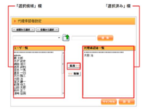 代理承認機能